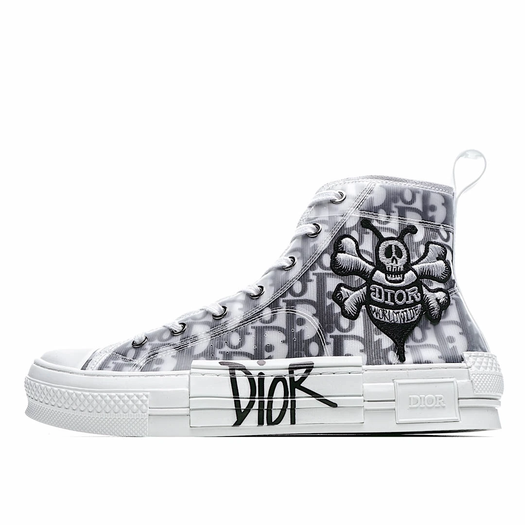 i400961e03c1f359f19743de1a763af4e.webp Dior B23 Oblique Slip-on Low Top Sneakers Sheer Print Sneakers - Image 1