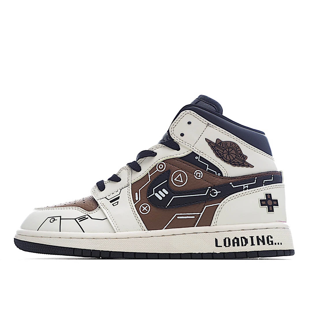 i43725692e485b296a93cf37809011b94.webp Air Jordan 1 Mid Video Game Series AJ Mid Basketball Shoes - Image 1