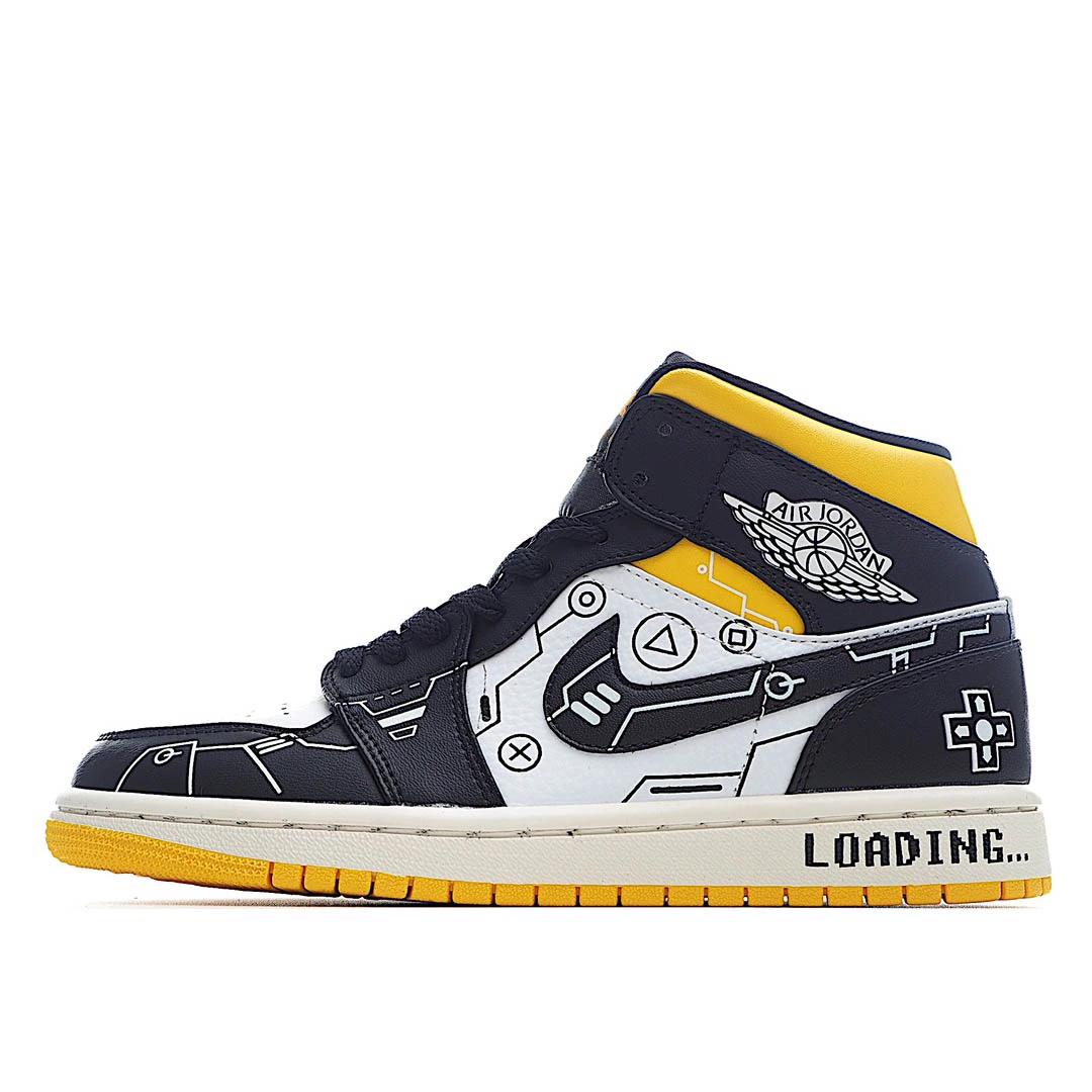 i4bff1b33610030a4bb99e7076f4114c1.webp Air Jordan 1 Mid Video Game Series AJ Mid Basketball Shoes - Image 1