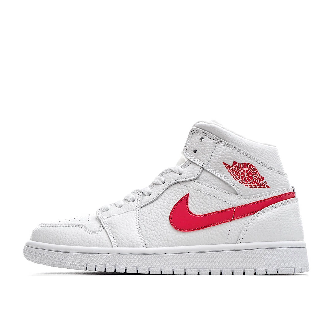i4fb18bae899bb9534f0abac3741bcb36.webp Wmns Air Jordan 1 Mid ‘White University Red- - Image 1
