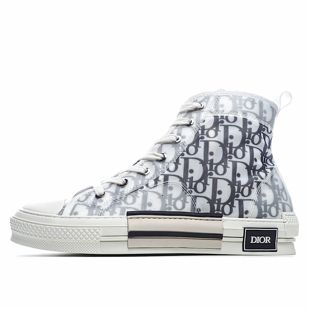 i65820e0b84f0a6a766af7daec0cef6c9.webp Dior B23 Oblique Slip-on Low Top Sneakers Sheer Print Sneakers - Image 1