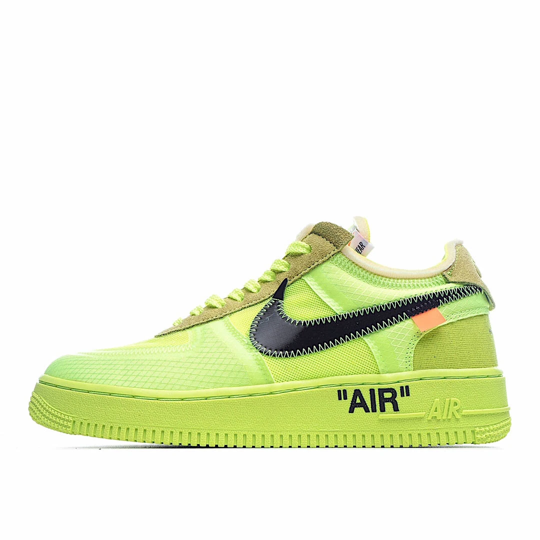 i7004e6e64b60161bd4b2cd87f1c38736.webp Off-White x Nike Air Force 1 Low Yellow Green - Image 1