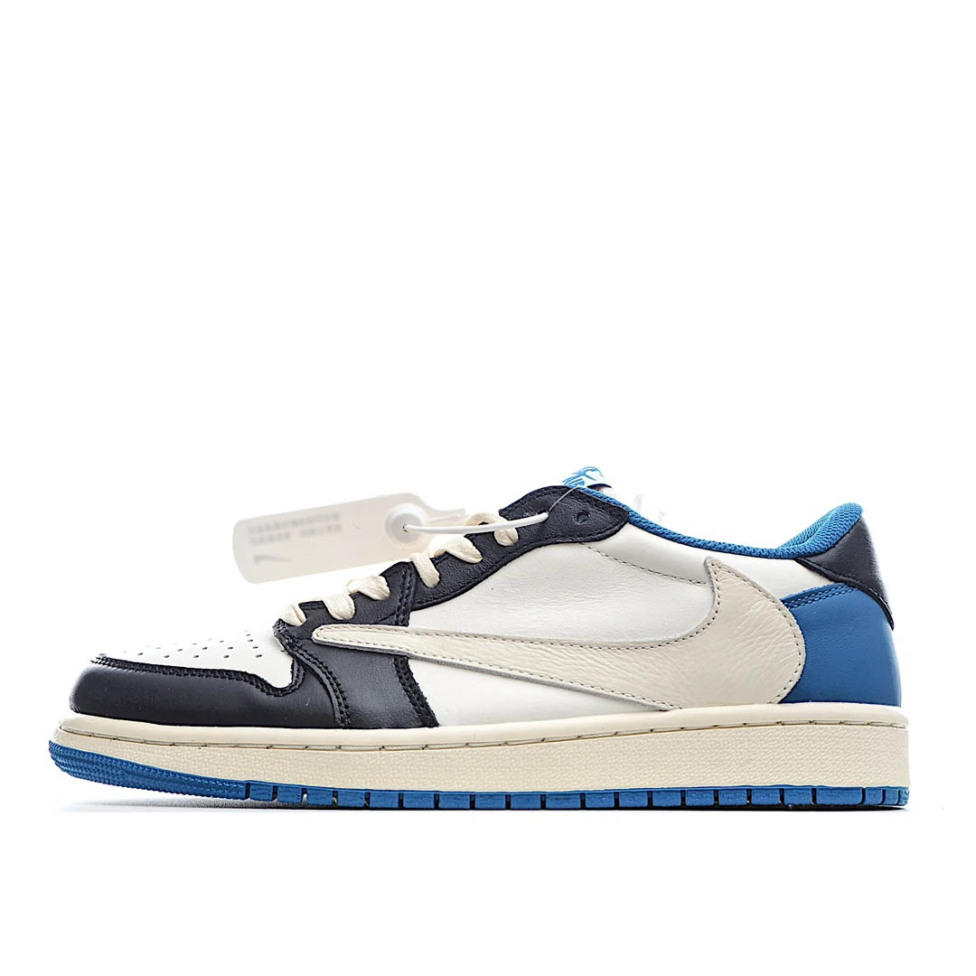 i8553e9c5ad77a8468edf1f70634fc878.webp Travis Scott x Fragment x Air Jordan 1 Low “Military Blue” Lightning Barb - Image 1