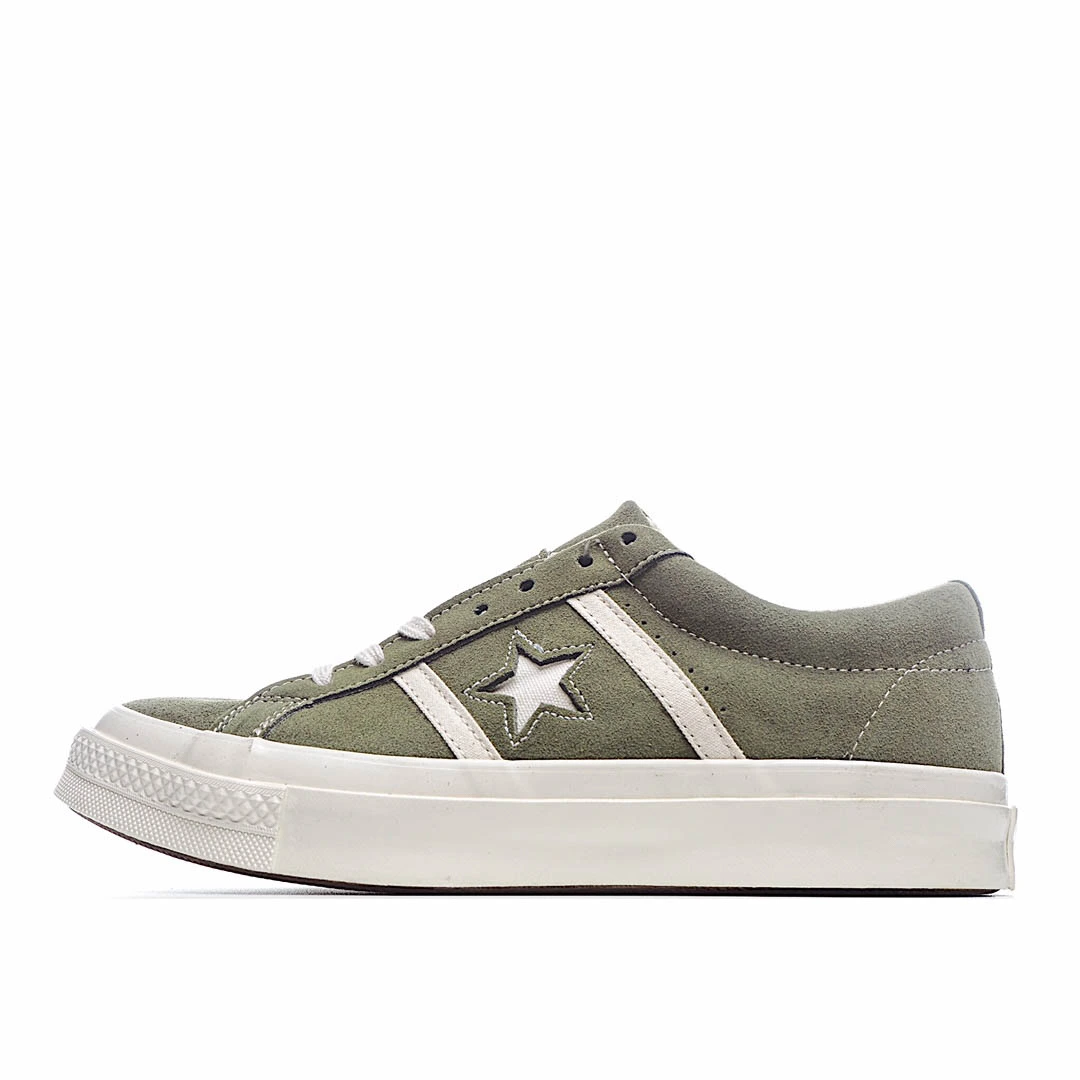 i8f9a7080b1a79ecdb97bafe489ac9d6f.webp CONVERSE jack star STARBARS SUEDE olive green canvas shoes - Image 1