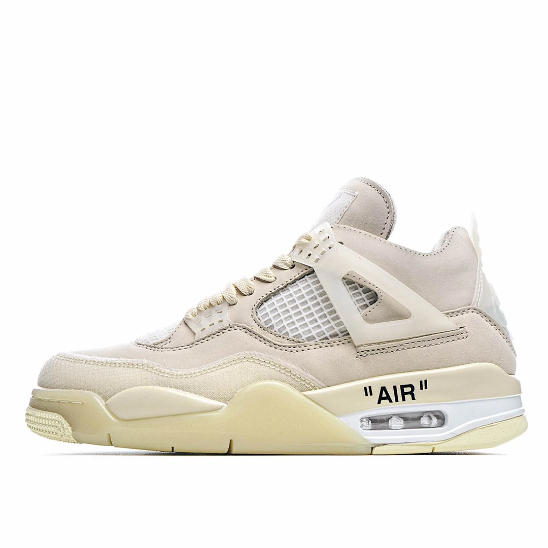 iab479c85bfa2eafb63ef69449499c027.webp Off-White x Wmns Air Jordan 4 SP ‘Sail- - Image 1