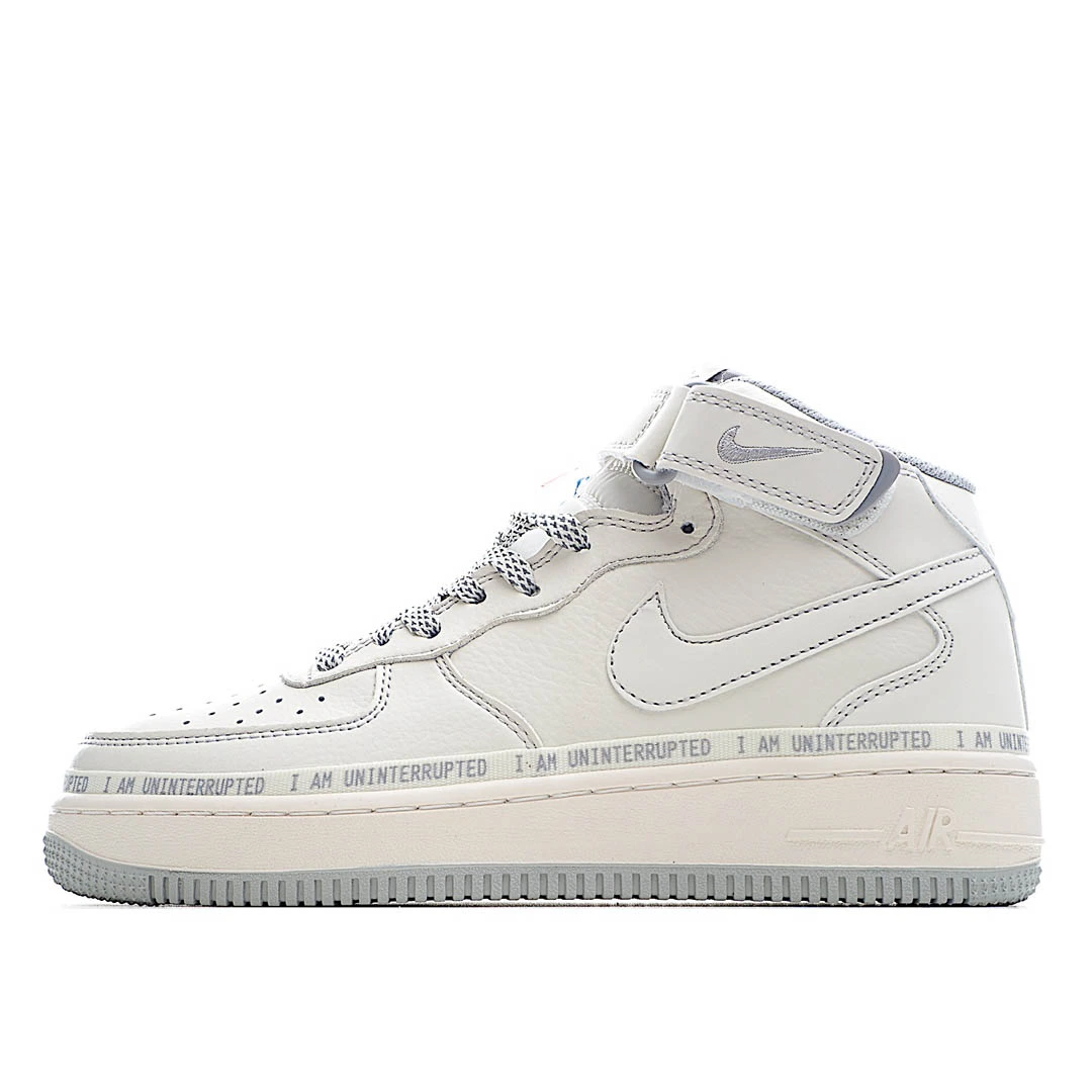 iaf1b866344d71b80a1b6d5a16a3e4526.webp Uninterrupted Nike Air Force 1 Mid-Top Sneakers - Image 1